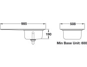 RM OL9851L/ Oakland St/St 1.0B LH Sink