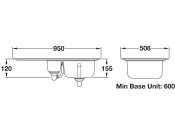 RM GL9502/ Glendale St/St 1.5B Sink