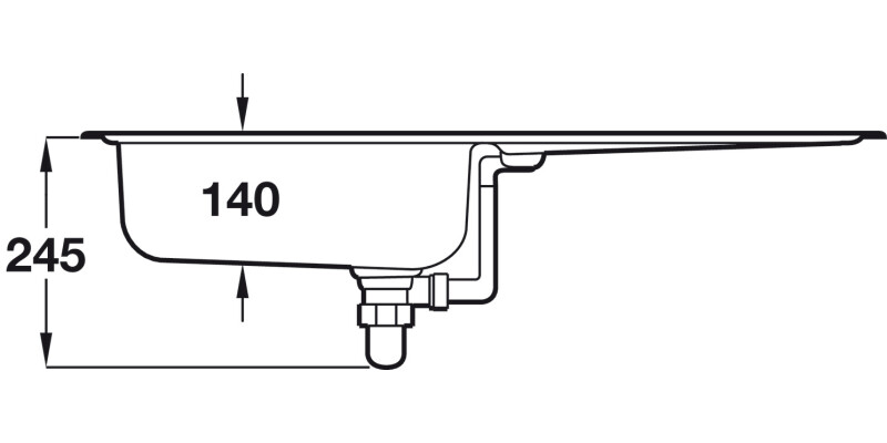 RM EL860/NC Euroline St/St 1.0B Sink