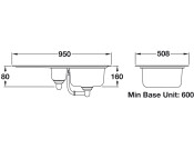 RM BL9502/ Baltimore St/St 1.5B Sink