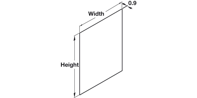 Stainless Steel S/B 900x750x0.9mm