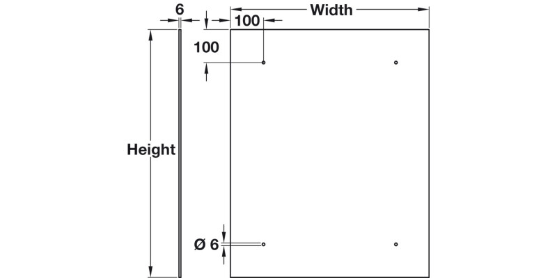 S/B 995x745mm Clr.Glass Crystal