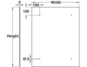 S/B 995x745mm Clr.Glass Crystal