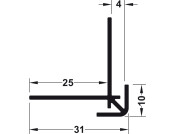 AluSplash Ext Corner 610mm Alu Silver