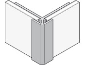 AluSplash Ext Corner 610mm Alu Silver