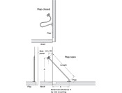 Flexible Flap Stay 200mm UH Pl White