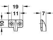 Flexible Flap Stay 200mm UH Pl White