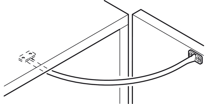 Flexible Flap Stay 200mm UH Pl White