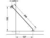 Flexible Flap Stay 200mm UH Pl White