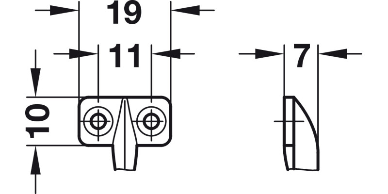 Flexible Flap Stay 200mm UH Pl Brown