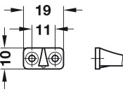 Flexible Flap Stay 200mm UH Pl Brown