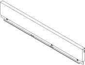 NovaPro Scala St Drawer Back 90/450mm Slv