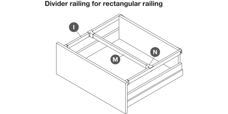 NovaPro Scala Divider Rail Clip Stn