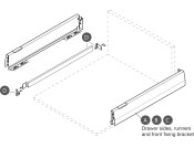 MX Rectangular Rail Set 450mm Ant