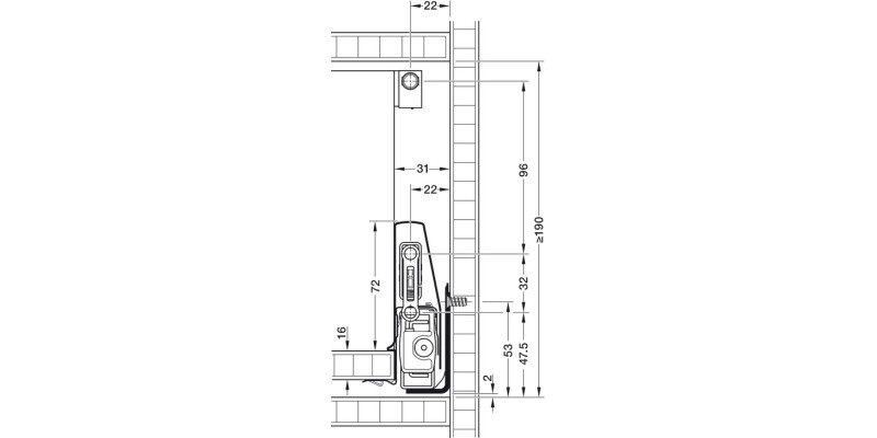 MX Rectangular Rail Set 450mm Ant