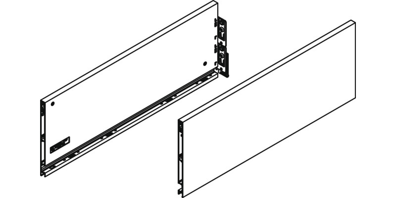 Vionaro Drawer Sides 185/500mm Gph