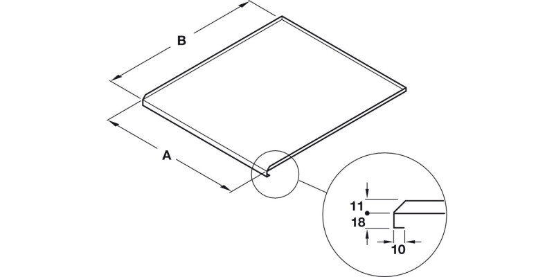 Baseunit Liner Single Alu 463x496mm