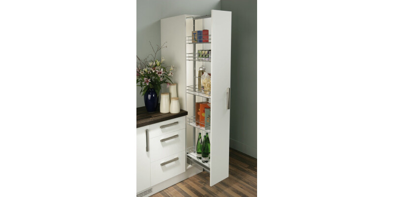 PO Larder 300mm Base Inserts 5pc Set Wht