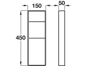 Detergent Holder 150x450x50mm Pl Grey