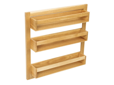 Spice Jar Rack 400x400x70mm Oak