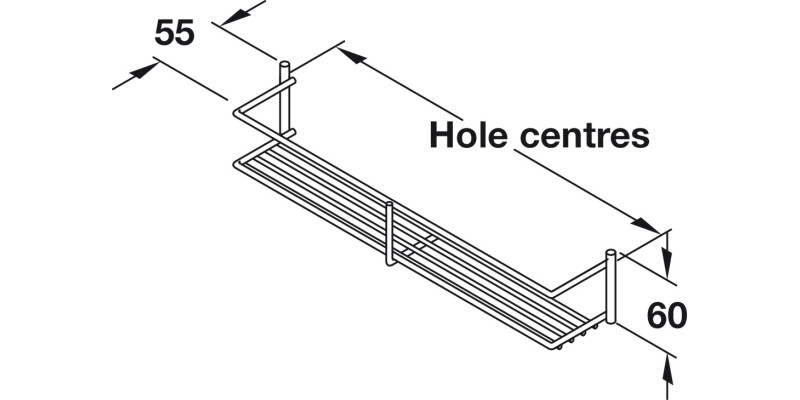 Spice/Pack Rack 1-Tier Linear 300x55mm