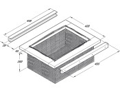 Wicker Basket/Run Set 500mm Beech