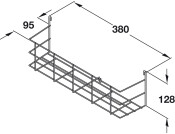 Multipurpose Rack 1-Tier Linear 380x95mm