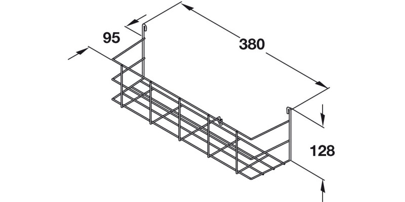 Multipurpose Rack 1-Tier Linear 380x95mm