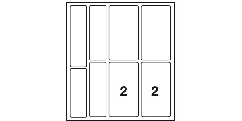 Cutlery Tray Set, to Suit 450 or 500 mm Deep Drawer Boxes, Ninka Cuisio