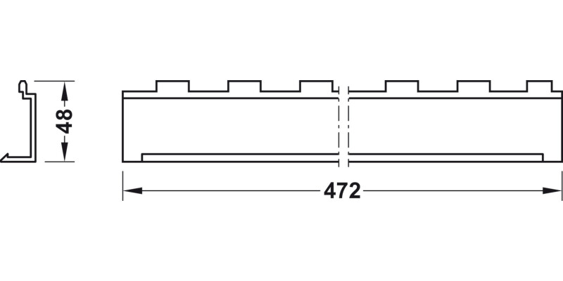 Cuisio Cutlery End Piece 473mm Gph