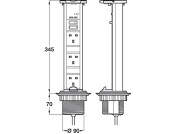 Powerdock Vert USB 3x13A Blk/Alu/PC