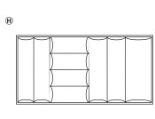 Cutlery Ins 100/60 1000mm HG Pl Slv/Gry