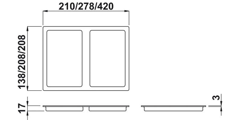 One2Four Waste Bin Lid 13.5L