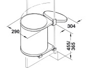 Hailo Mono SO Bin 400mm 15L Slate/Blk