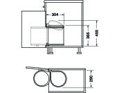 Hailo Mono SO Bin 400mm 15L Slate/Blk