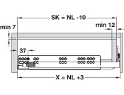 Dynapro Drawer Runner Full 70kg 550mm SZP