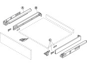 Dynapro Drawer Runner Full 40kg 450mm SZP