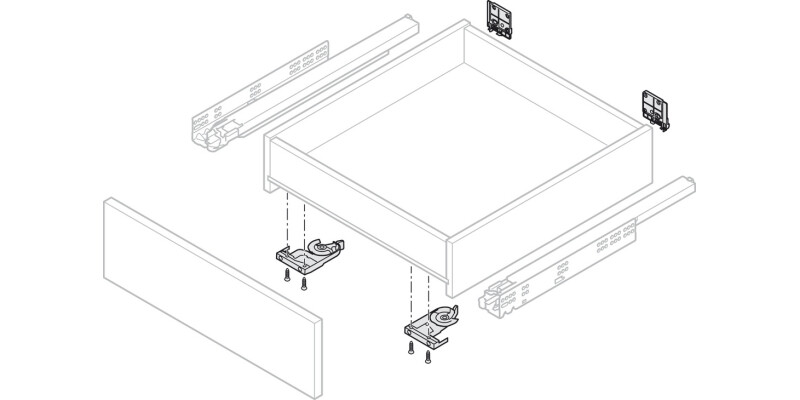 Dynapro Front/Rear Fix Clips 2D Adj Gry