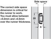 2421 BB Drawer Runner Sgl 16kg 300mm BZP