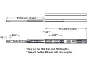 3832-EC BB Drawer Runner Full 45kg 600mm BZP