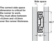 3832-EC BB Drawer Runner Full 45kg 600mm BZP