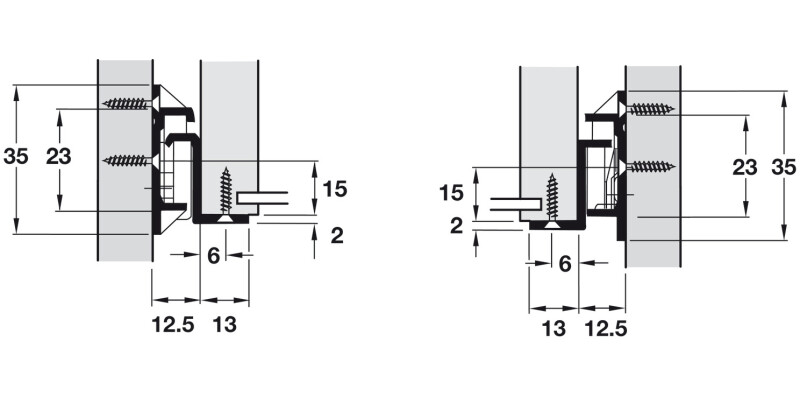 Roller Drawer Runner Sgl 25kg 350mm Blk 25pr