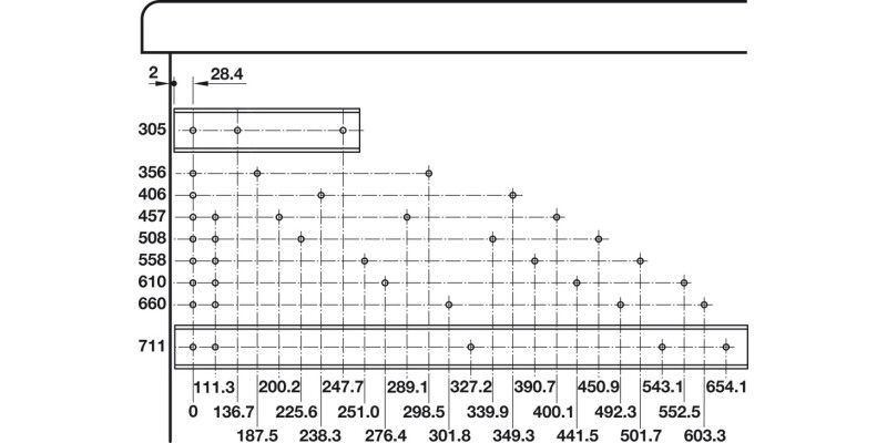 2002 BB Drawer Runner 2Way Sgl 35kg 305mm BZP