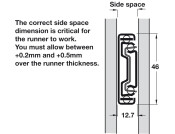 3832TR BB Drawer Runner Full 44kg 400mm BZP