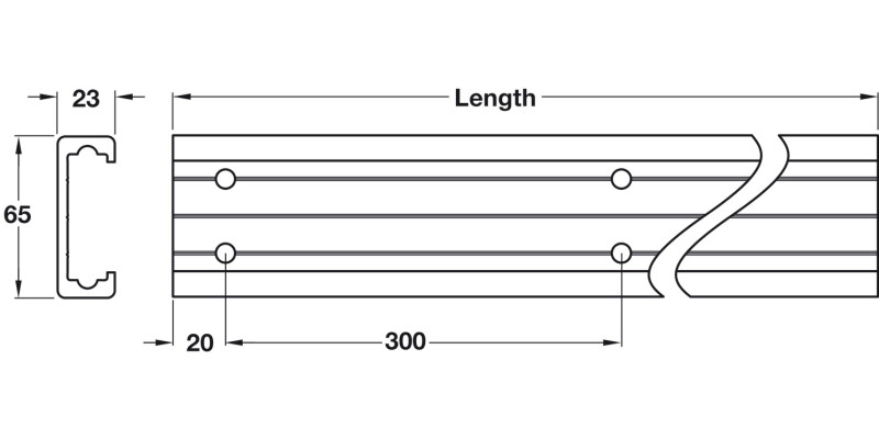 Accuride 0116 Sld Track Sys 2400mm Alu