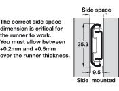 2026 BB Drawer Runner 2Way Sgl 40kg 500mm BZP