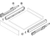 NovaPro Scala Drawer Set 40kg 63/450mm Stn