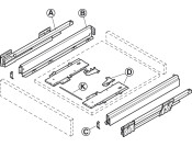 NovaPro Scala Drawer Set 40kg 63/450mm Stn