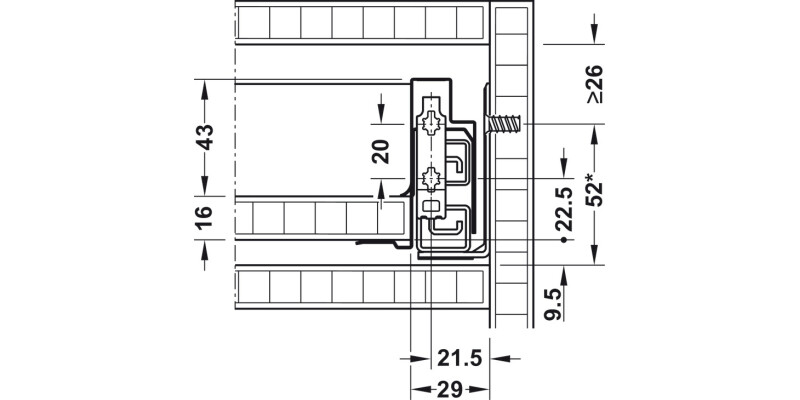 NovaPro Scala Drawer Set 40kg 63/450mm Stn