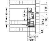 NovaPro Scala Drawer Set 40kg 63/450mm Stn